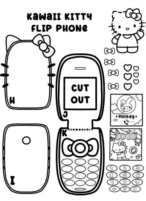 Sanrio Diy Flip Phone Diy Hello Kitty Hello Kitty Crafts Hello