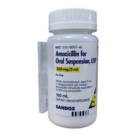 Liquid Amoxicillin Oral Suspension 250 Mg5ml For Dogs And Cats Allivet