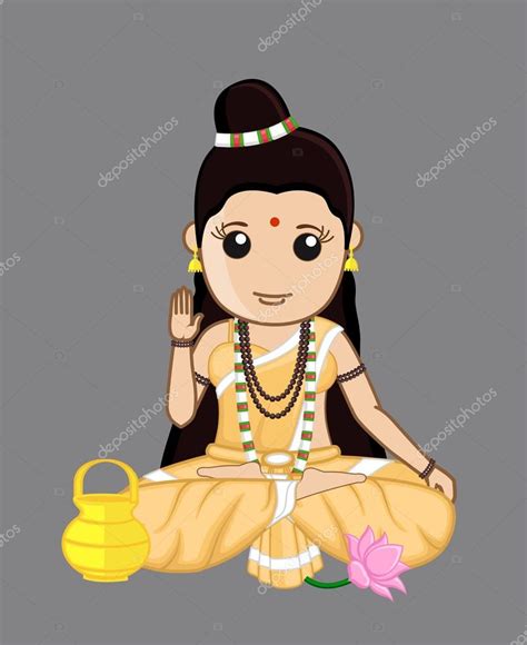 Female Hindu Brahmin Blessing Stock Vector Image By ©baavli 76702885