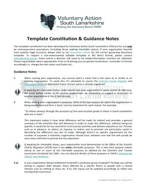 Fillable Online Unincorporated Association Template Constitution V