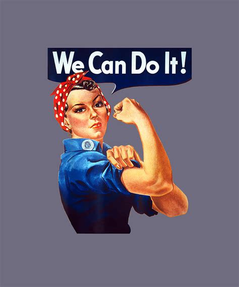 Rosie The Riveter Poster We Can Do It Feminist Retro Drawing By Alicia