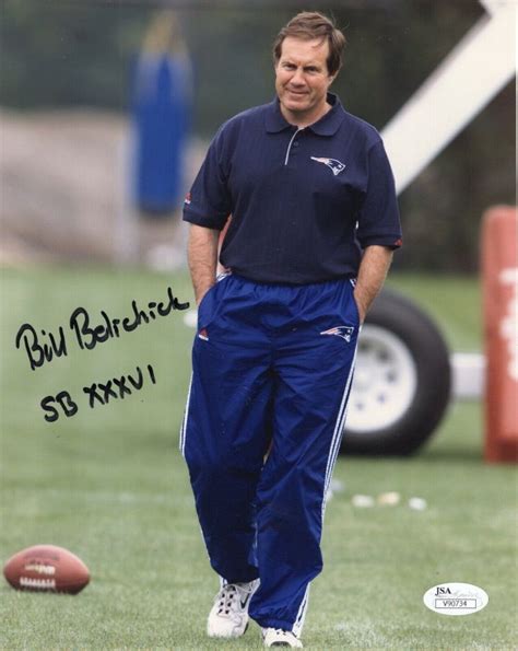 BILL BELICHICK HAND SIGNED 8x10 COLOR PHOTO RARE YOUNG POSE PATRIOTS ...