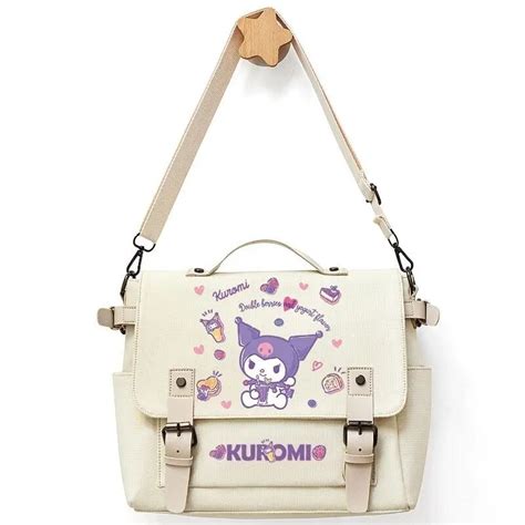 Sanrio Kuromi Bolso De Lona De Gran Capacidad Con Dibujos Animados