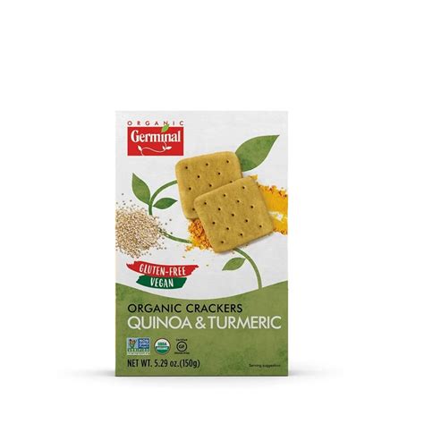 Quinoa And Tumeric Crackers 53 Oz 53 Oz Germinal Organic Eataly