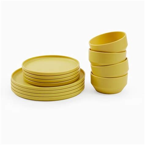 Modern Melamine Dinnerware Citrus Yellow Melamine Dinnerware