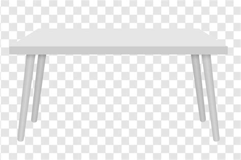 Premium PSD 1827 White Table Isolated On A Transparent Background