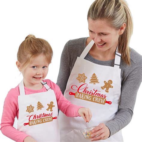 Saukore 2 Pack Christmas Matching Aprons For Kids And