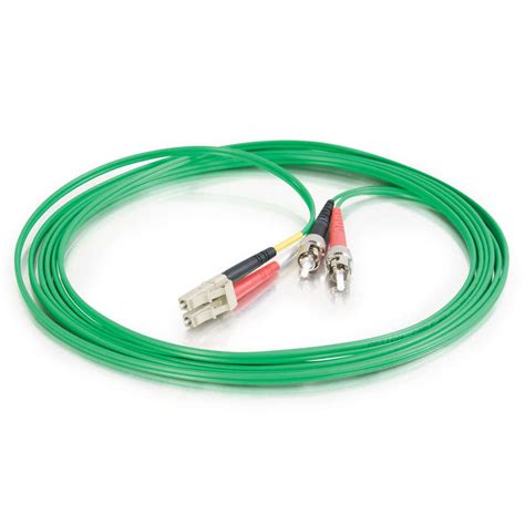 3 3ft 1m Lc St 50 125 Om2 Duplex Multimode Fiber Optic Cable Plenum Cmp Rated Green 50