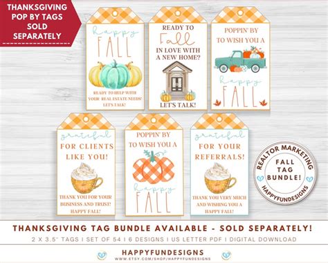 Fall Pop By Tag For Realtor Printable Realtor Closing Gift Etsy