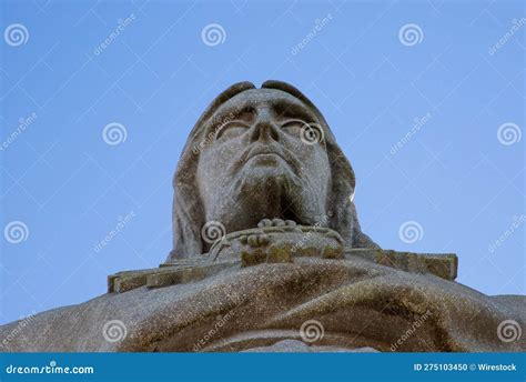 Statue Of Jesus Christ Cristo Rei Standing Atop A Hill In Lisbon