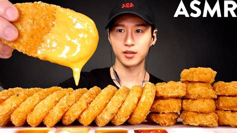 Asmr Cheesy Hash Browns And Chicken Nuggets Mukbang No Talking Eating