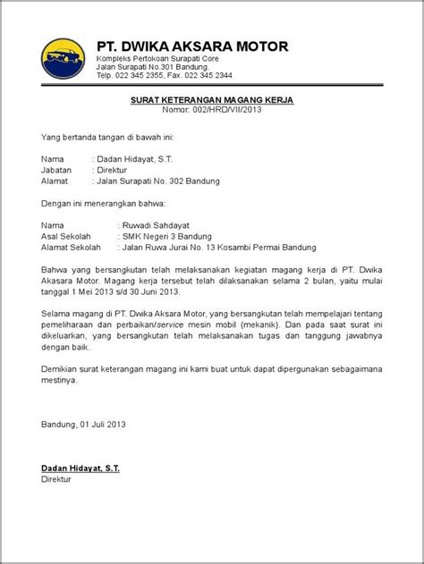 Contoh Surat Pernyataan Selesai Melakukan Pekerjaan Surat Lamaran