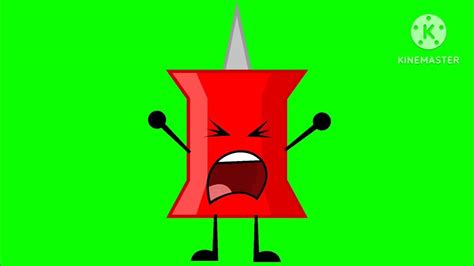 Bfdi Pin Scream Green Screen Youtube