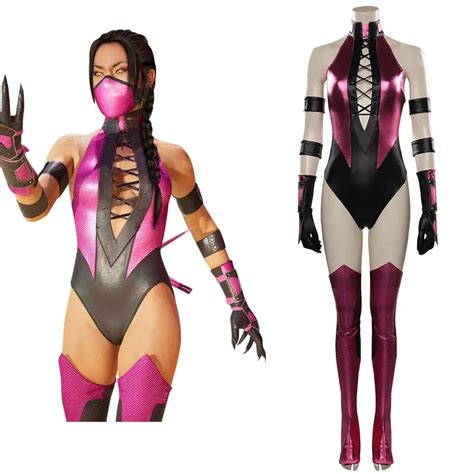 Buy easy to cleaning Mortal Kombat Mileena Cosplay Costume Jumpsuit ...