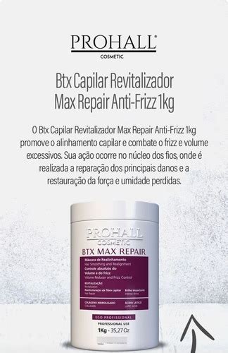 Btx Capilar Max Repair Prohall Kg Parcelamento Sem Juros