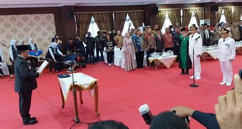 Lantik Dua Pejabat Kepala Daerah Pj Gubernur Ada Beberapa Tugas Yang