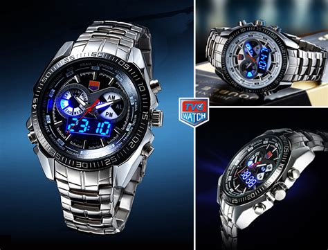 Tvg Seal Elite Herenhorloge Met Analoge En Digitale Led Klok In