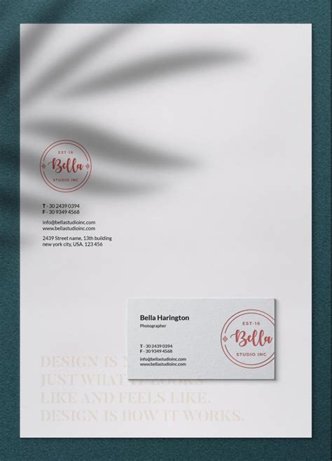 Free Stylish Letterhead And Business Card Mockup Psd Psfreebies