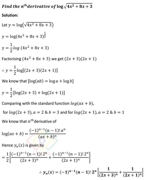 Find The Nth Derivative Of Log Sqrt X X Yawin