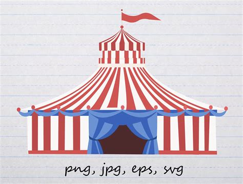 Circus Tent Clipart Vector Graphic Svg Png Jpg Eps Birthday Kids Carnival - Etsy