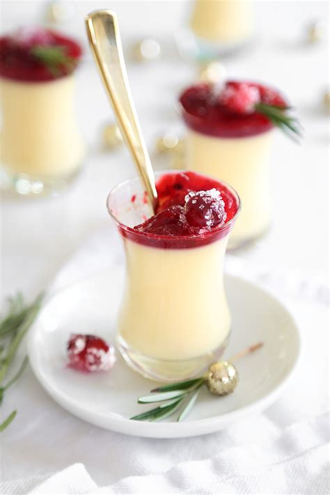 Eggnog Panna Cotta With Spiked Cranberry Sauce Sprinkle Bakes