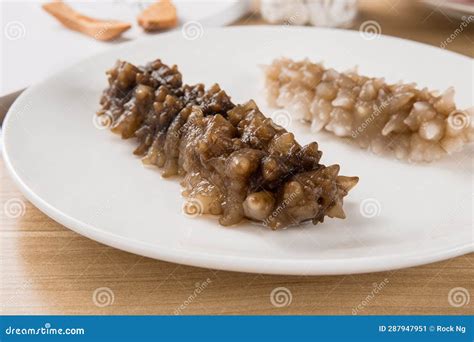 Dried Sea Cucumber Soaked With Dried Sea Cucumber Stock Image Image