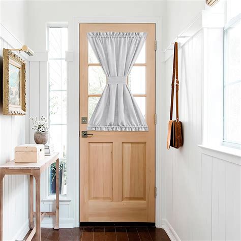 Sidelight French Door Panel Linen Textured Look Translucent Privacy Door Side Light Sheer Front