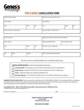 Fillable Online Claims Rpmone CompdfCancellation Form TireTire