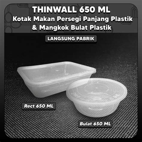 Jual Kotak Makan Plastik Ml Thin Wall Food Container