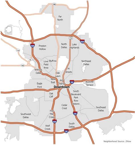 Dallas Neighborhood Map GIS Geography