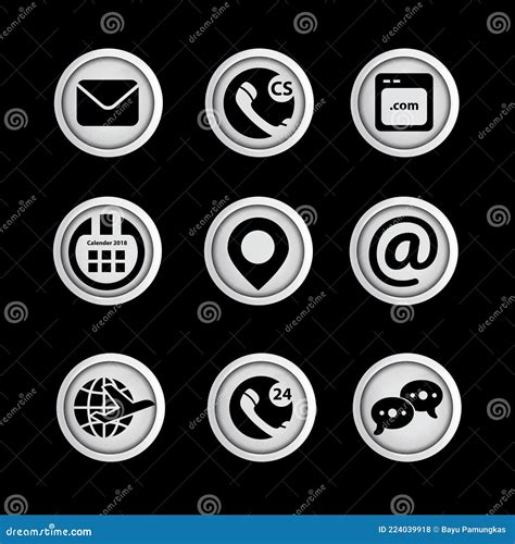 Kontakt Icon Set Vektor Vorlage Symbolelement Vektor Abbildung