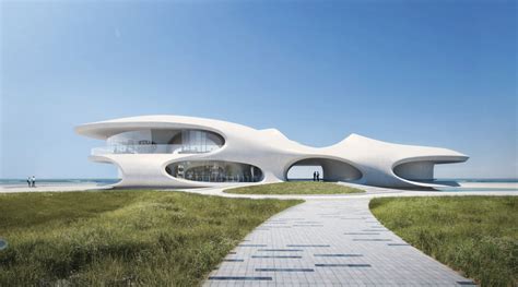 MAD's Curved Wormhole Library is Under Construction in China | ArchDaily