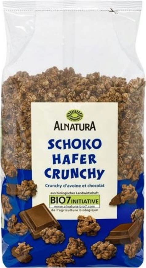 Alnatura Bio płatki owsiane crunchy czekoladowe 750 g Piccantino