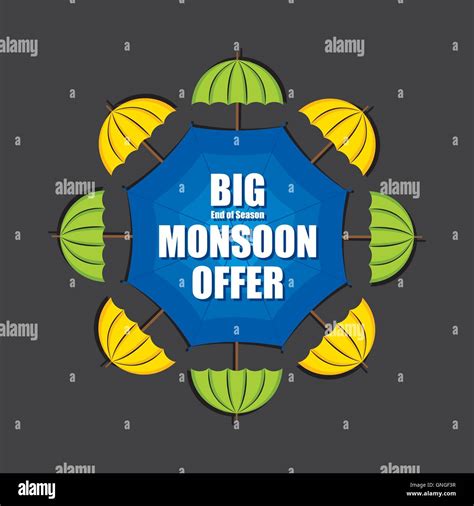 Monsoon Offer Banner Design Stock Vector Image And Art Alamy