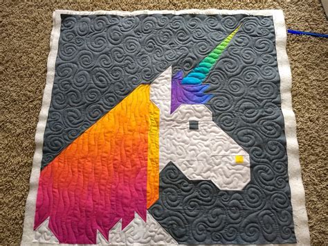 Websterquilt Free Motion Friday Quilting A Unicorn