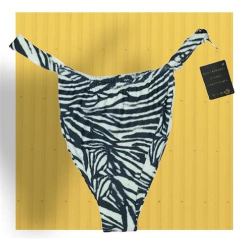 Skaite Zebra Ibiza Cheeky High Waist Tanga Bikini Depop