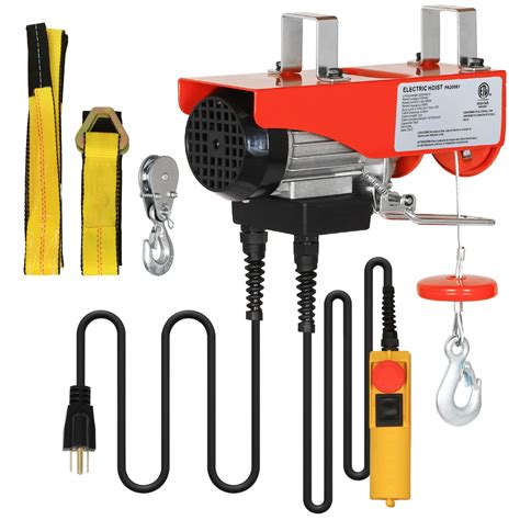 Buy WEIZE 440 Lbs Lift Electric Hoist 110V Zinc Plated Steel Wire