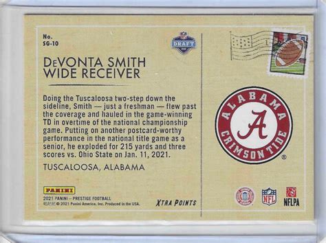 2021 Panini Prestige Seasons Greetings Xtra Points Red SG 10 Devonta