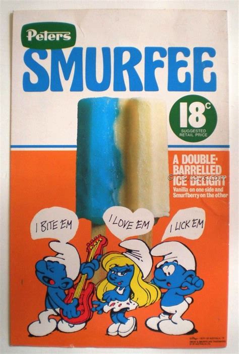 Old Smurf Ice Cream Treat Childhood Memories Childhood Memories 70s