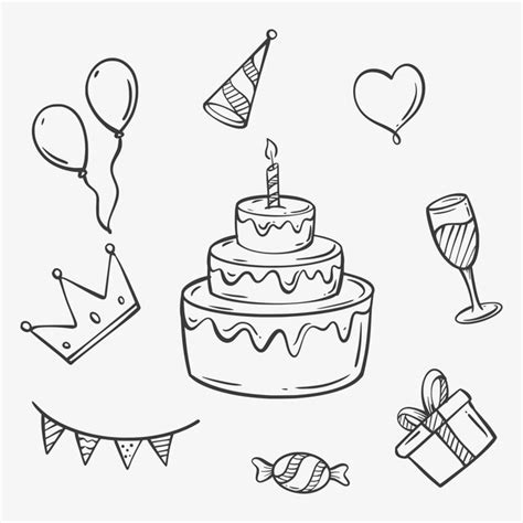 Premium Vector Party Doodle Set Art Illustration Drawing