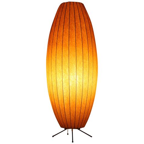 Scarce George Nelson Cigar Bubble Floor Lamp Rare Brass Base At
