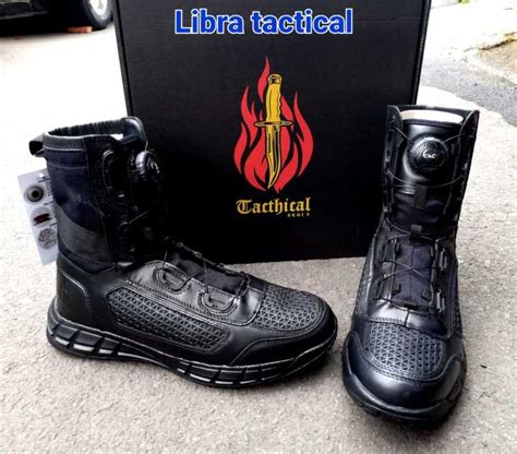 Sepatu Pdl Tactical Libra Xtrack Boa Tali Putar Kawat Baja Lazada