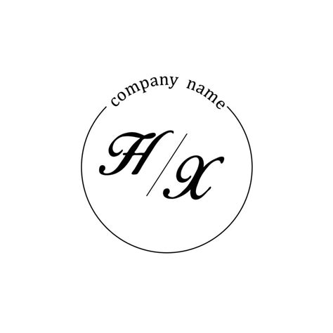 Initial Hx Logo Monogram Letter Minimalist Vector Art At Vecteezy