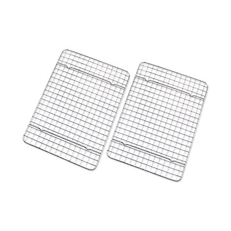 Checkered Chef Cooling Rack Set Of 2 Stainless Steel Oven Safe Grid