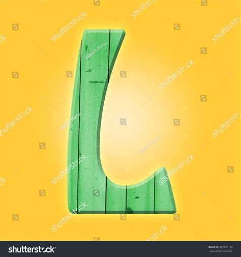 Wooden Parquet Alphabet Letter Symbol L Stock Photo 497895196