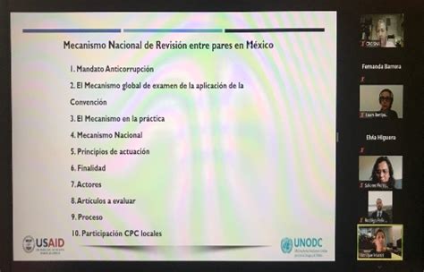 La UNODC promueve el Mecanismo Nacional de Revisión entre pares en México