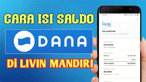 CARA ISI SALDO DANA LEWAT LIVIN MANDIRI TOP UP DANA MELALUI LIVIN BY