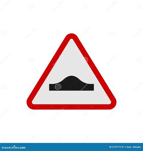 Speed Bump Warning Sign Road Bump Icon Stock Vector Illustration Of Bumpy Attention 219777137