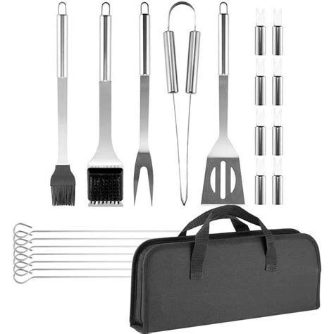 Honnesserry Lot De 20 Outils De Barbecue En Acier Inoxydable Pour