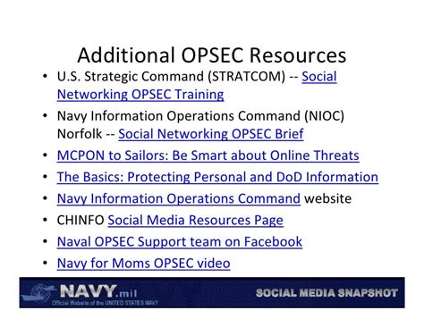 Opsec snapshot